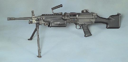 US M249 Squad Automatic Weapon.  A heavy, cumbersome bitch, but effective.