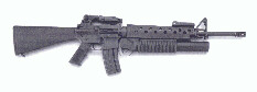 US M-203 Grenade Launcher attached to M-16A2 Assault Rifle